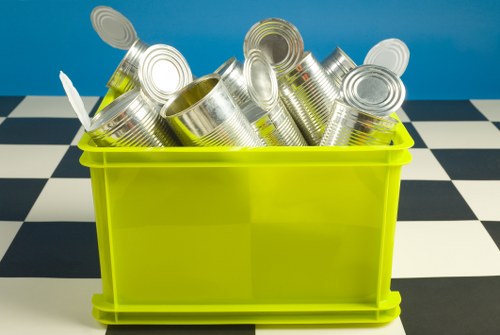 Professional team managing waste disposal