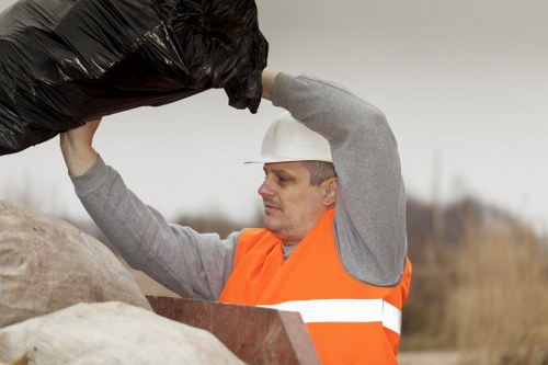 Professional waste removal team in action